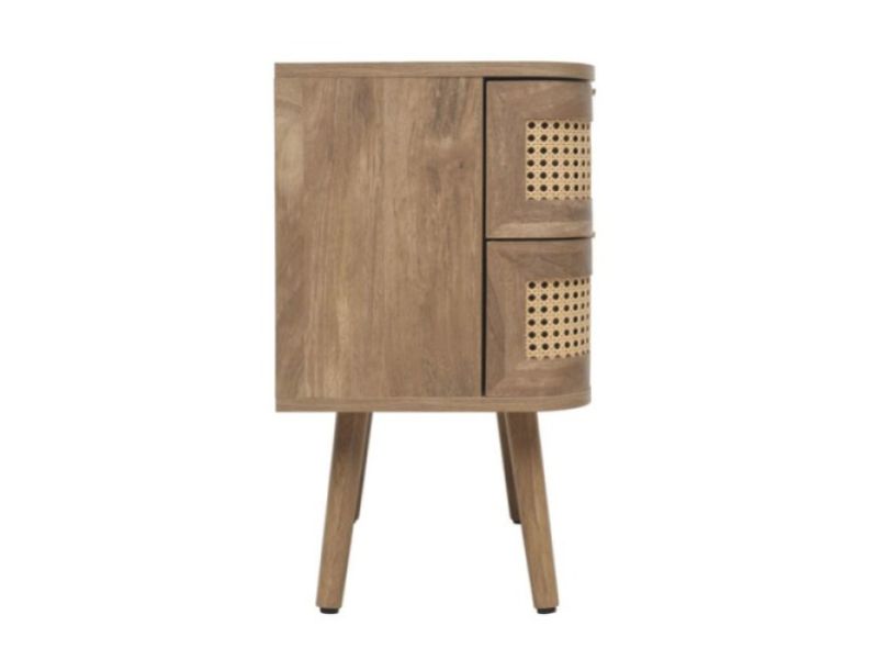 Birlea Noah Rattan 2 Drawer Bedside