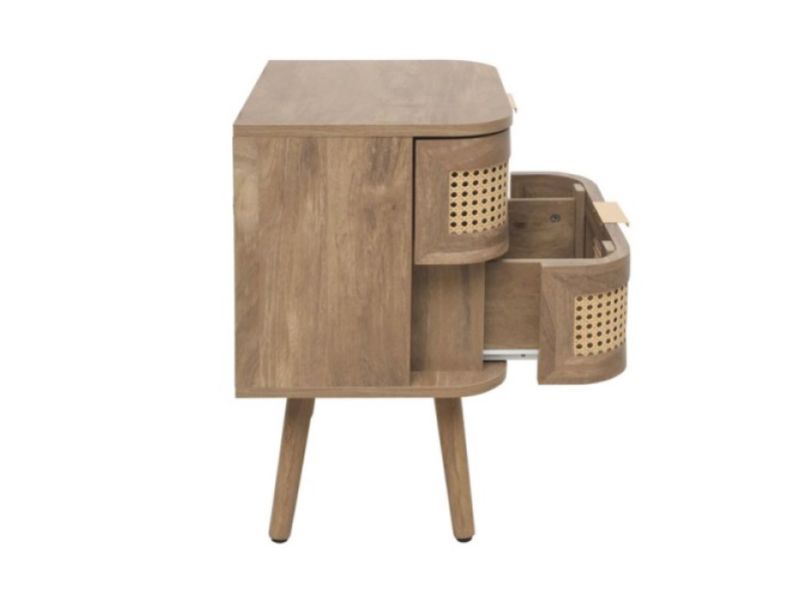 Birlea Noah Rattan 2 Drawer Bedside
