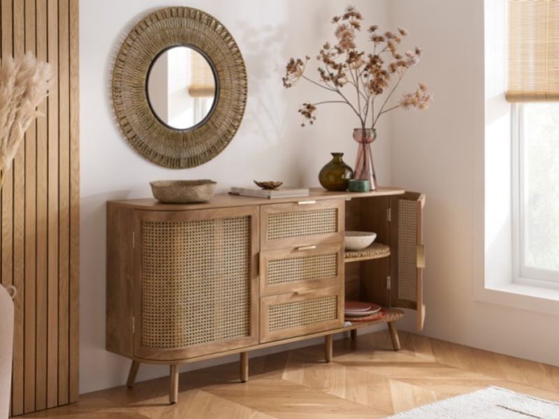 Birlea Noah Rattan 2 Door 3 Drawer Sideboard