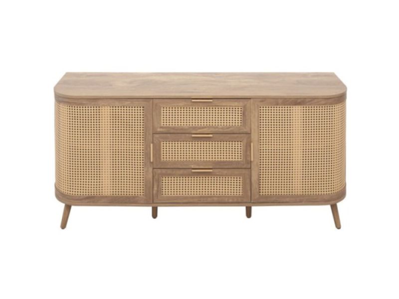 Birlea Noah Rattan 2 Door 3 Drawer Sideboard