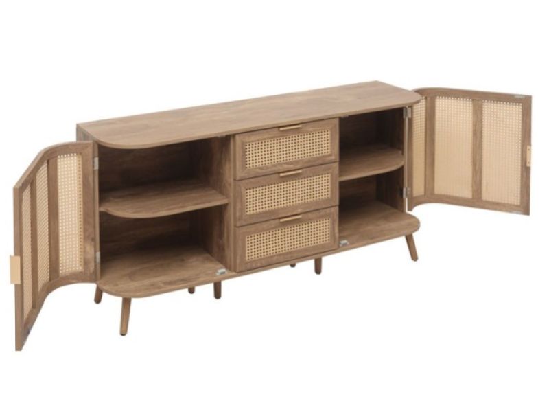 Birlea Noah Rattan 2 Door 3 Drawer Sideboard