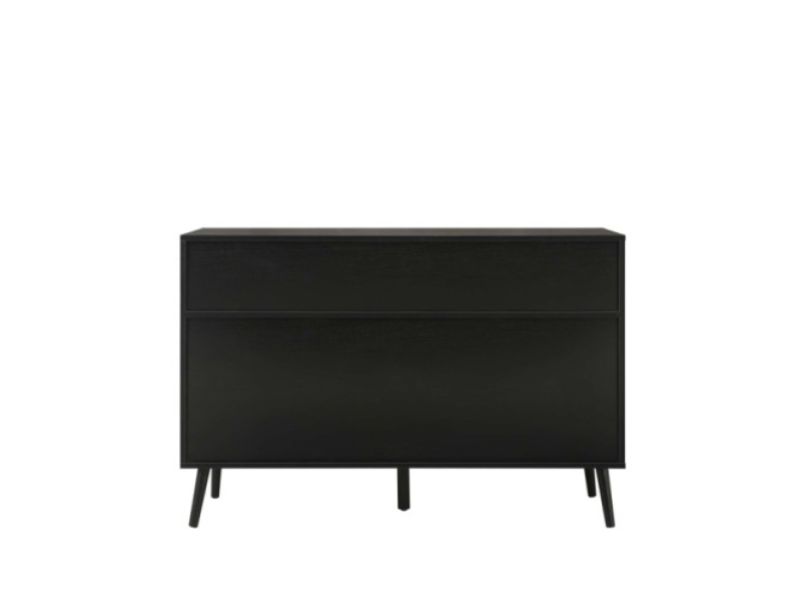 Birlea Croxley Rattan And Black Finish 7 Drawer Chest