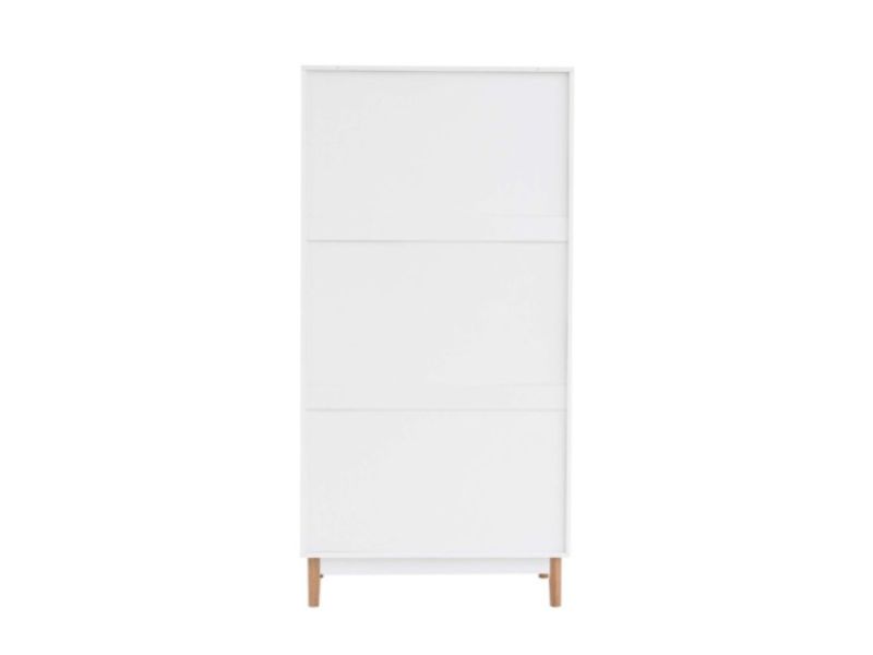 Birlea Croxley Rattan And White Finish 2 Door 1 Drawer Wardrobe