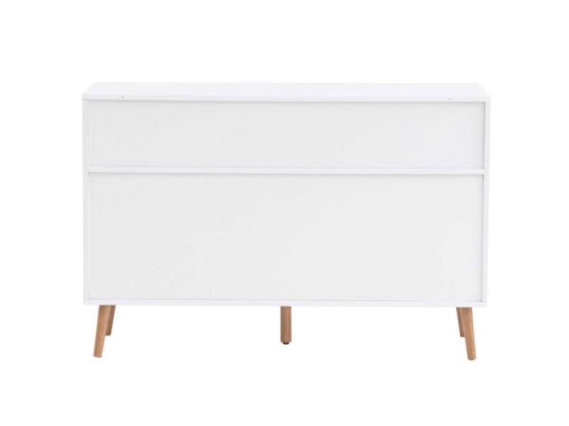 Birlea Croxley Rattan And White Finish 7 Drawer Chest