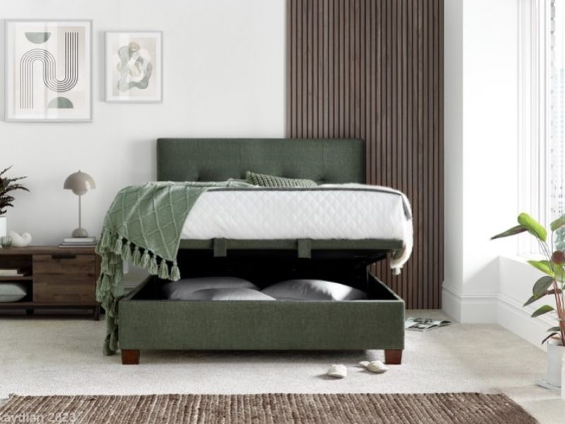 Kaydian Walkworth 5ft Kingsize Slate Fabric Ottoman Storage Bed