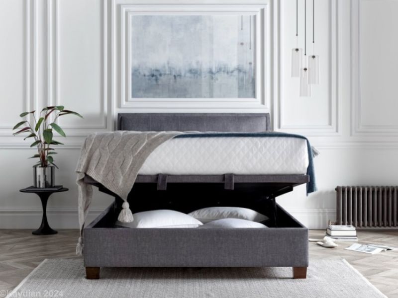 Kaydian Accent 5ft Kingsize Vogue Grey Ottoman Storage Bed
