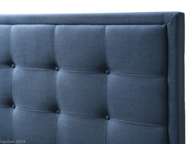 Kaydian Gainford 4ft6 Double Bolero Blue Steel Fabric Bed Frame