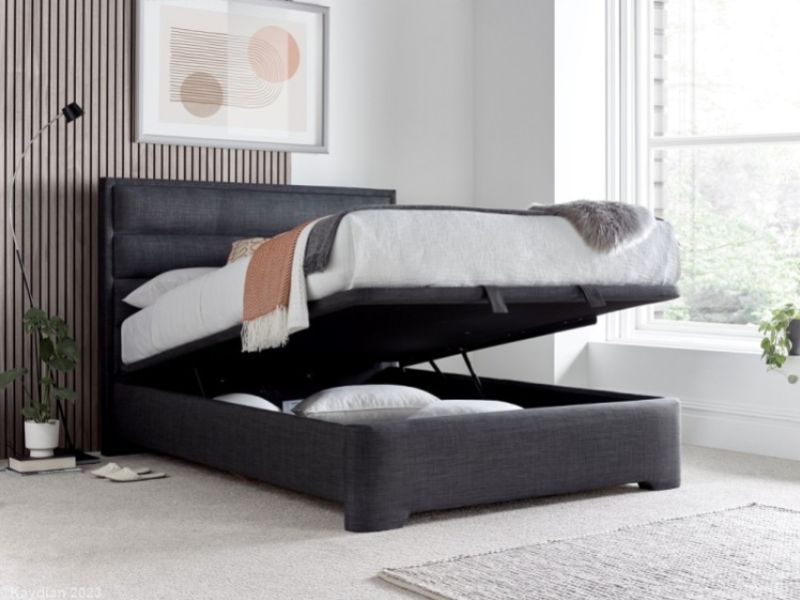 Kaydian Kirkby 6ft Super Kingsize Slate Grey Fabric Ottoman Storage Bed
