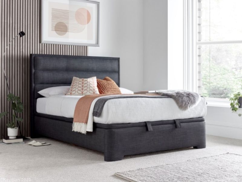 Kaydian Kirkby 6ft Super Kingsize Slate Grey Fabric Ottoman Storage Bed