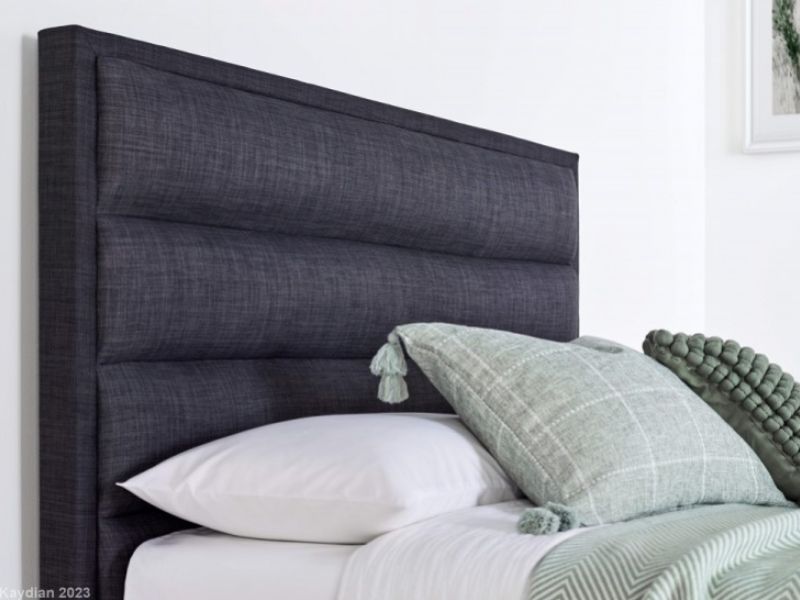 Kaydian Kirkley 4ft6 Double Slate Grey Fabric Ottoman TV Bed