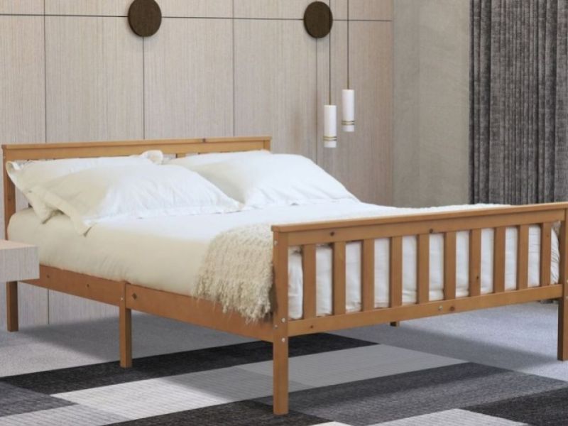 Flintshire Marnel 5ft Kingsize Oak Finish Wooden Bed Frame