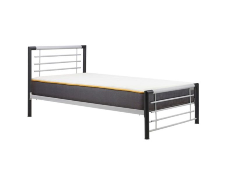 Birlea Faro 3ft Single Black And Silver Metal Bed Frame