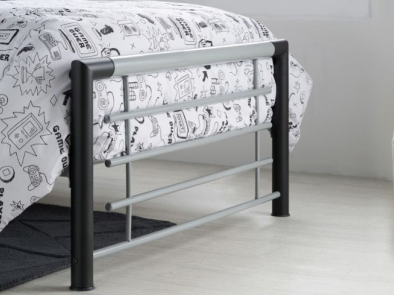 Birlea Faro 3ft Single Black And Silver Metal Bed Frame