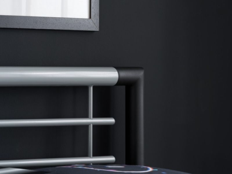 Birlea Faro 4ft6 Double Black And Silver Metal Bed Frame