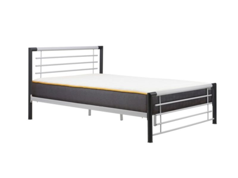 Birlea Faro 4ft Small Double Black And Silver Metal Bed Frame