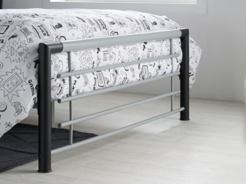 Birlea Faro 4ft Small Double Black And Silver Metal Bed Frame
