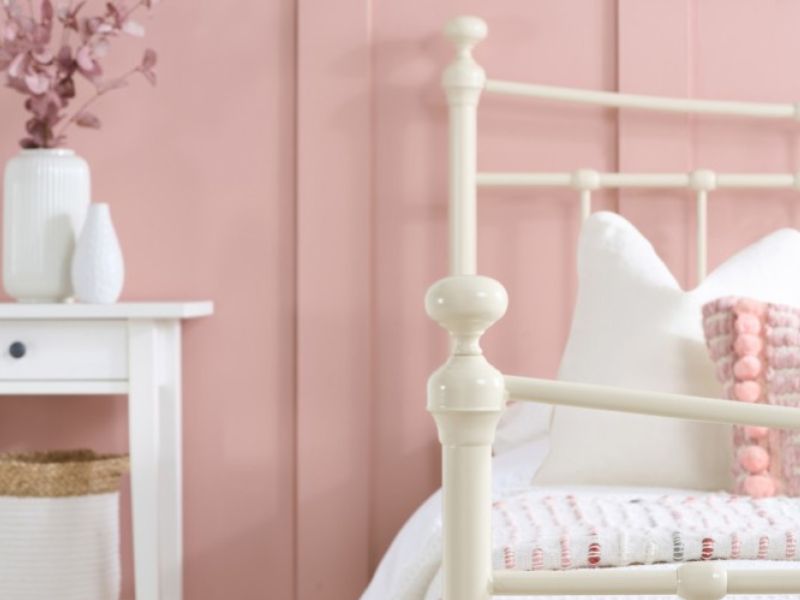 Birlea Emily 3ft Single Cream Metal Bed Frame