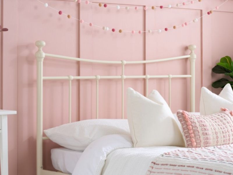 Birlea Emily 4ft Small Double Cream Metal Bed Frame