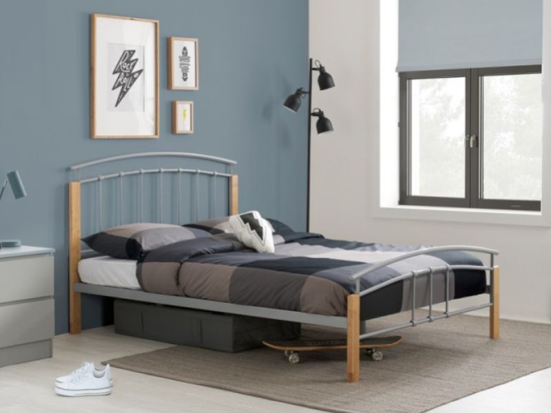 Birlea Tetras 5ft Kingsize Silver Metal Bed Frame