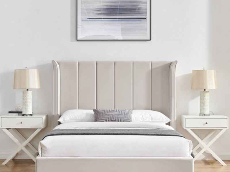 Limelight Polaris 4ft6 Double Natural Fabric Bed Frame