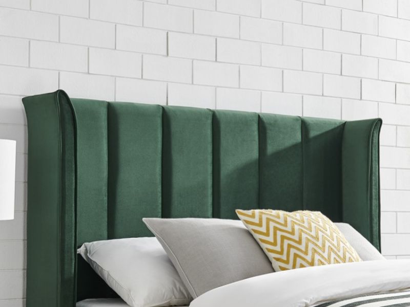 Limelight Polaris 4ft6 Double Emerald Green Fabric Ottoman Bed Frame