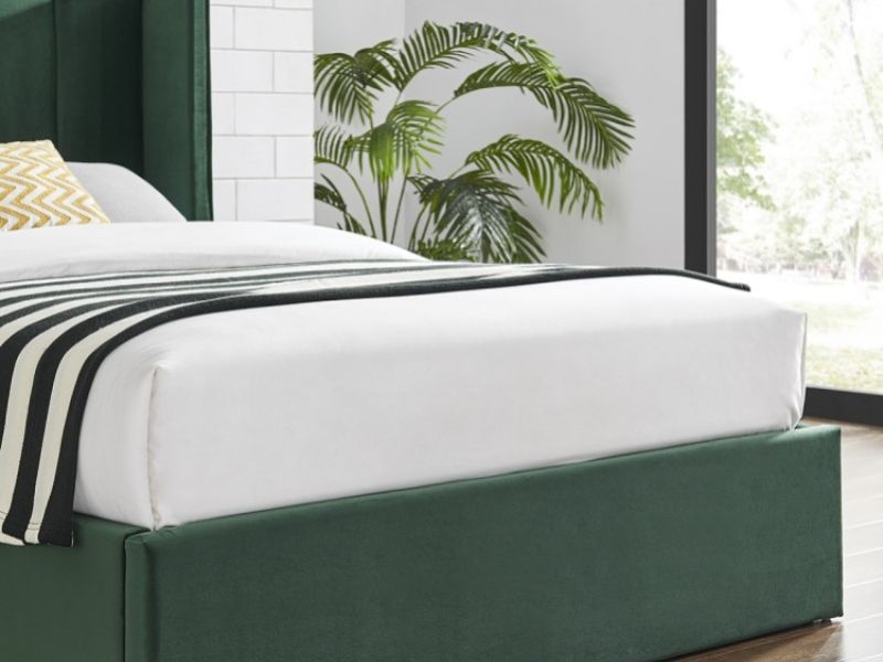 Limelight Polaris 4ft6 Double Emerald Green Fabric Ottoman Bed Frame