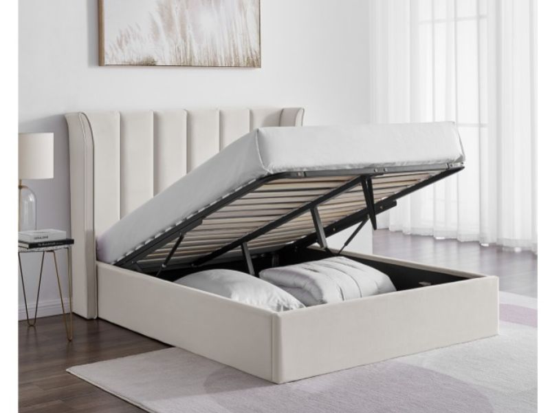 Limelight Polaris 4ft6 Double Natural Fabric Ottoman Bed Frame
