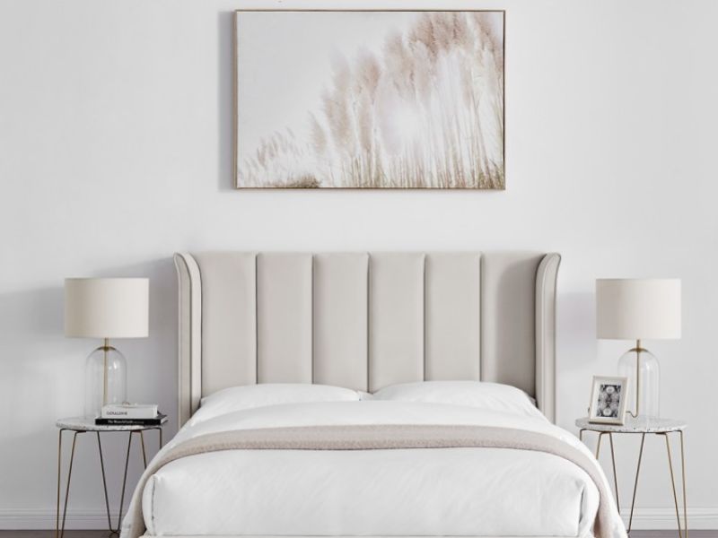 Limelight Polaris 4ft6 Double Natural Fabric Ottoman Bed Frame