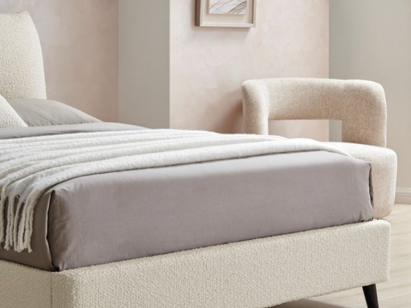 Limelight Luna 5ft Kingsize Ivory Boucle Fabric Bed Frame