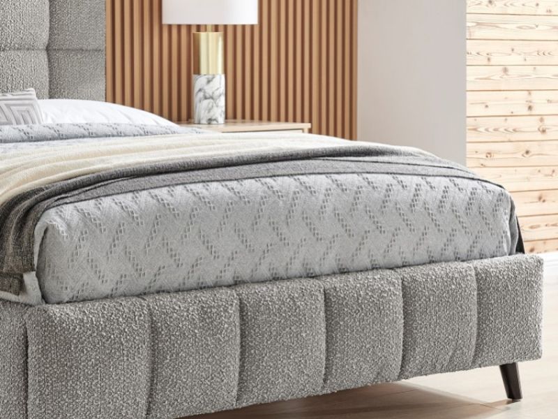 Limelight Starla Square 4ft6 Double Dove Grey Boucle Fabric Bed Frame
