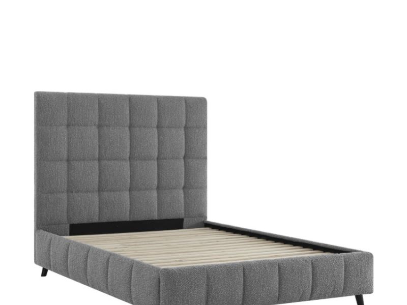 Limelight Starla Square 4ft6 Double Dove Grey Boucle Fabric Bed Frame