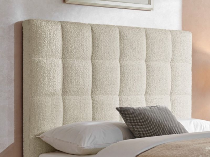 Limelight Starla Square 4ft6 Double Ivory Boucle Fabric Bed Frame