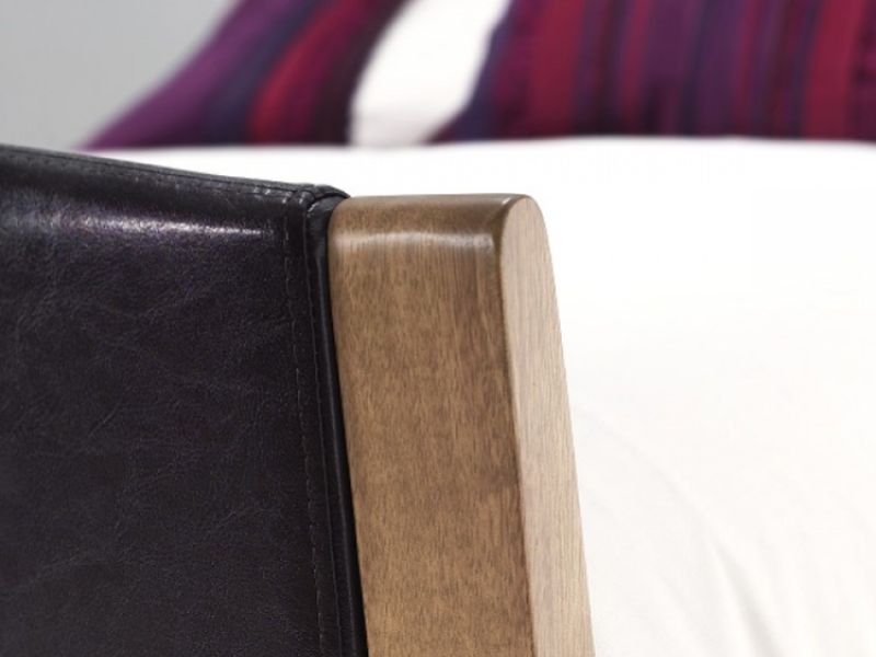 Serene Milano 5ft Kingsize Brown Faux Leather Bed Frame