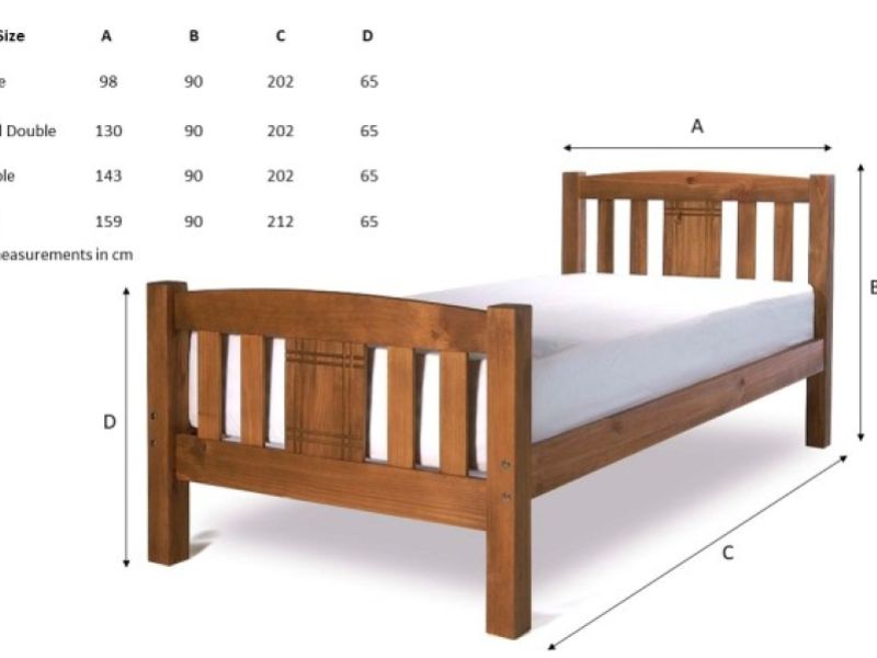 Limelight Sedna 4ft6 Double Pine Wooden Bed Frame
