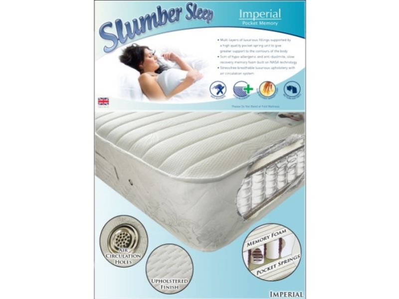 Time Living Slumber Sleep Imperial 4ft Small Double 1200 Pocket With Memory Mattress