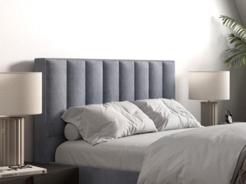 Flair Furnishings Riverside 5ft Kingsize Grey Fabric Bed Frame