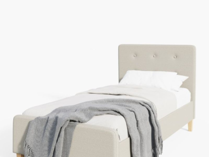GFW Ashbourne 3ft Single Natural Fabric Bed Frame
