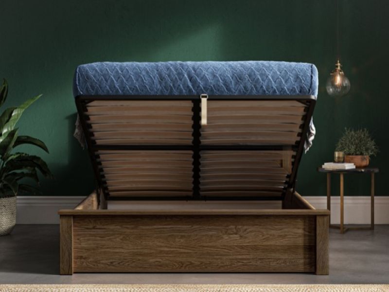 Emporia Monaco 5ft Kingsize Warm Oak Ottoman Bed Frame