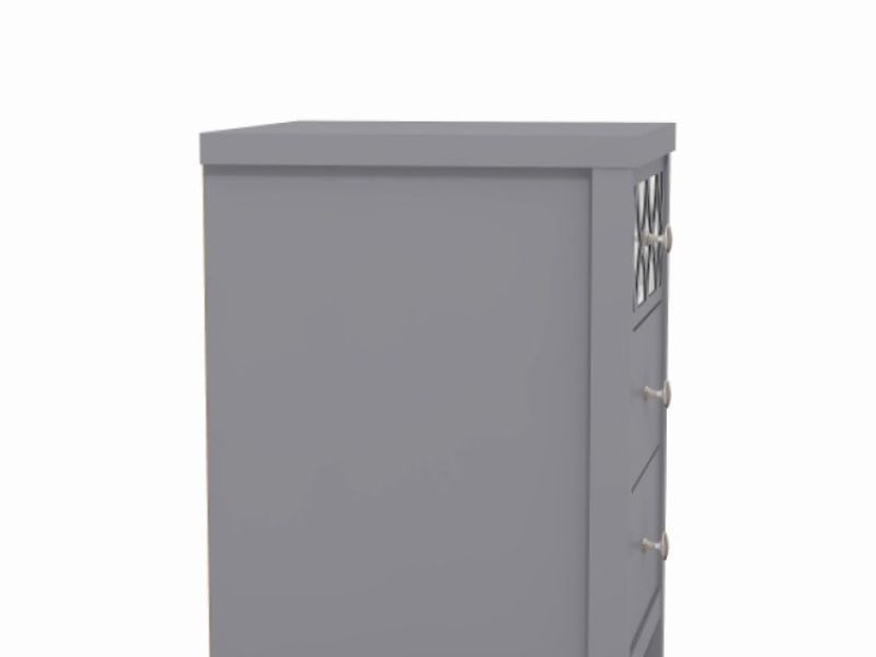 GFW Arianna 3 Drawer Bedside Table Cool Grey