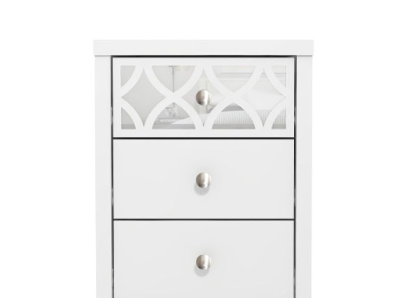 GFW Arianna 3 Drawer Bedside Table White