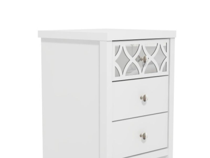 GFW Arianna 3 Drawer Bedside Table White