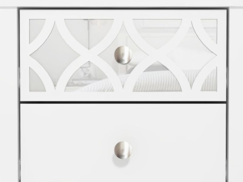 GFW Arianna 3 Drawer Bedside Table White