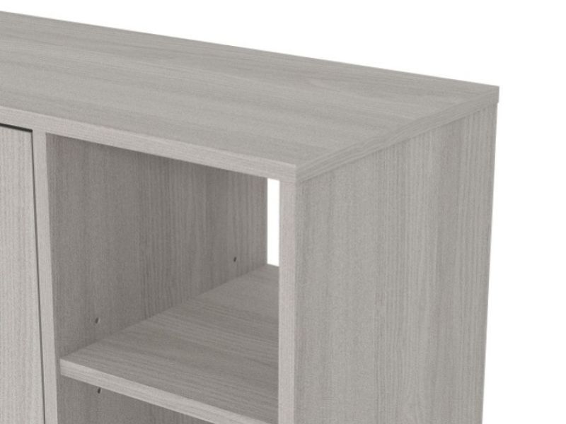 GFW Bideford Shoe Cabinet Warm Grey Oak Effect Finish