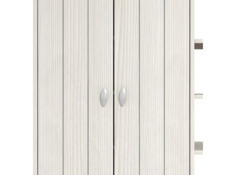 GFW Bideford Tall Shoe Cabinet White