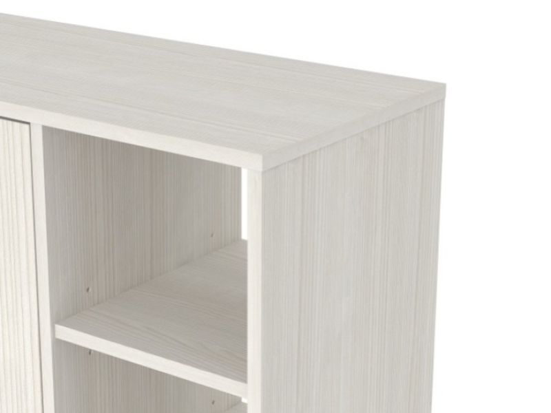 GFW Bideford Tall Shoe Cabinet White