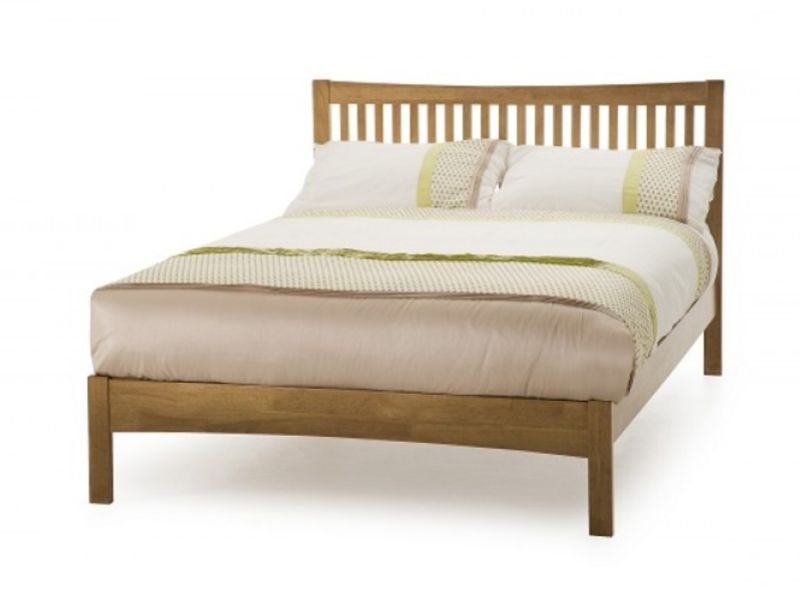 Serene Mya Honey Oak Finish 4ft6 Double Wooden Bed Frame