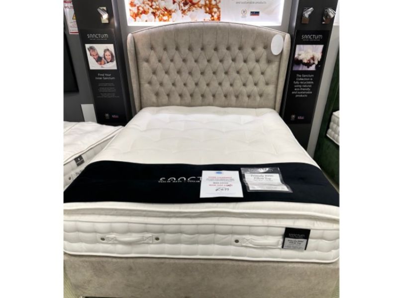 STORE CLEARANCE Sanctum Princely 8000 Pocket 5ft Kingsize 2 Drawer Bed With Headboard