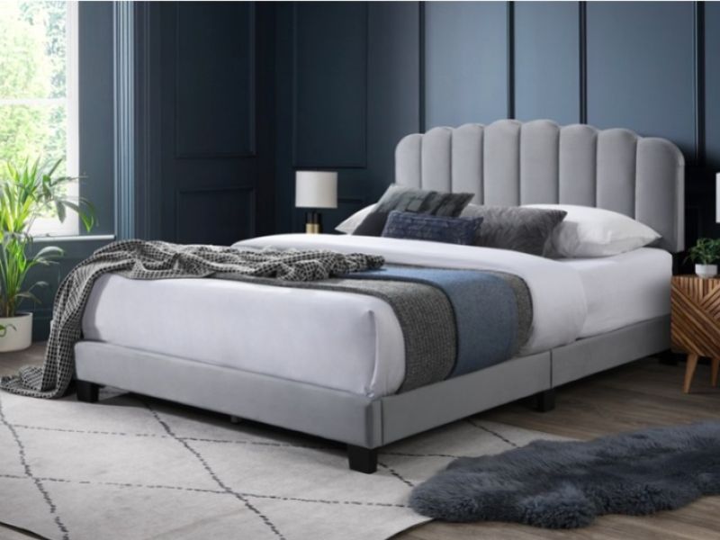 Flintshire Hope 5ft Kingsize Grey Fabric Bed Frame
