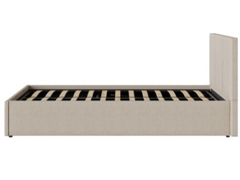 GFW End Lift Ottoman 3ft Single Natural Fabric Bed Frame