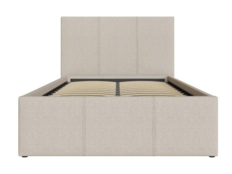 GFW End Lift Ottoman 3ft Single Natural Fabric Bed Frame